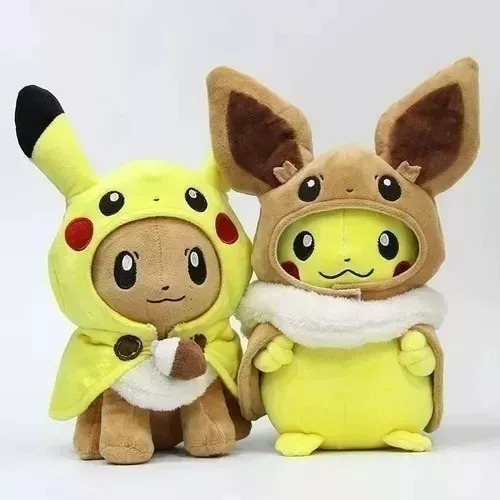 Peluche  Pikachu Con Difraz De Eeve Importado