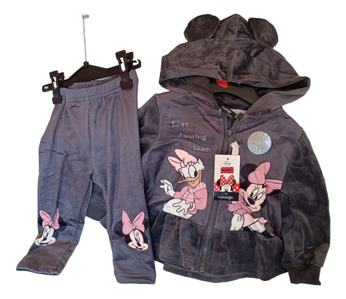 Set Disney Bebe, Minniie, Coleccion At George, Original Negro 6-9 M