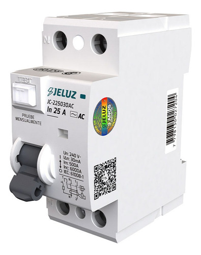 Disyuntor Diferencial Bipolar 25amp 2x25 30ma Jeluz Iram