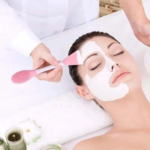 Aplicador Para Mascarilla 2en1 Silicona Brocha P Exfoliante