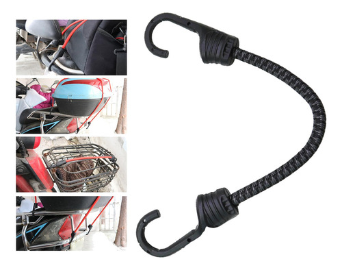 Cuerda Elástica Para Bicicleta, Correa Negro Gris 30cm