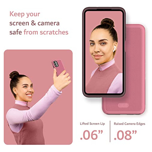 Funda Para Nokia G400 5g 2022 Smokey Rosa Doble Capa Duro-02