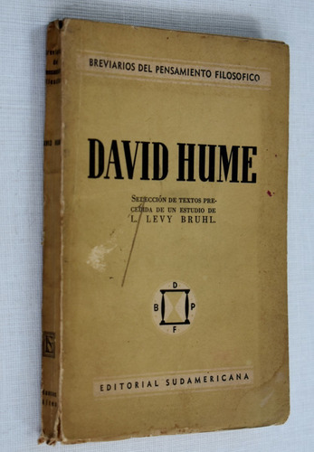 David Hume, Selección De Textos, Y Un Estudio De Levy Bruhl