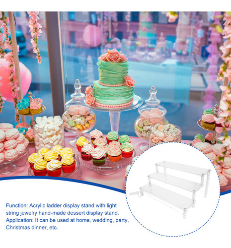 Soporte De Pantalla Led De Acrílico Transparente Para Postre