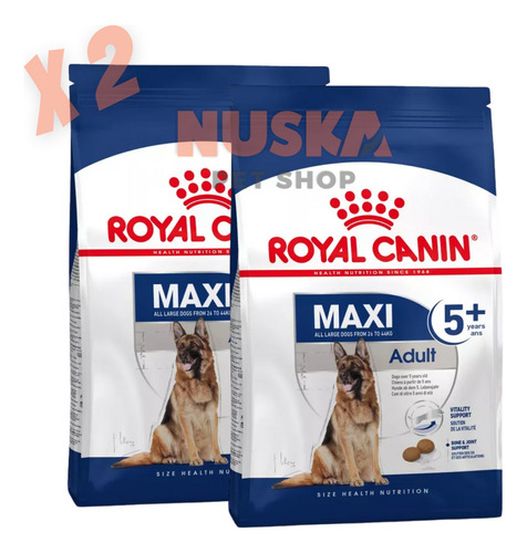 Royal Canin Maxi Adult 5+ 15 Kg X 2 Unidades Mas De 5 Años