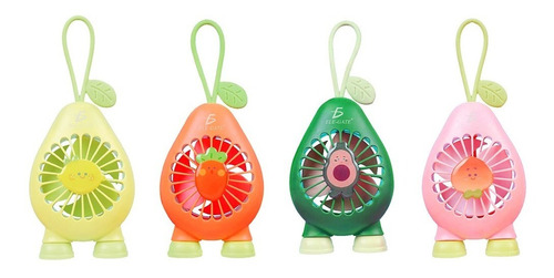 Mini Ventilador Forma Frutal Recargable Y Portátil