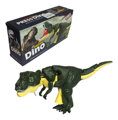 Muñeco Dinosaurio Zaza Verde Juguete Tiktok Luz Y Sonido 