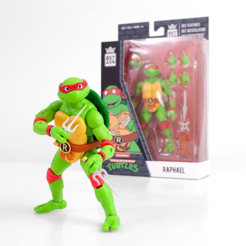 Figura Raphael Tortugas Ninja Articulada Bst Axn 5 In