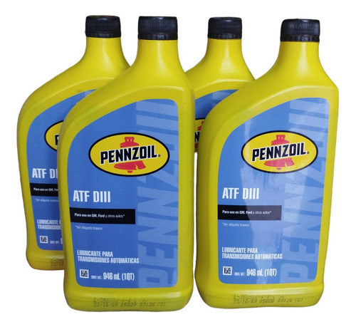 Aceitetransmisiónautomáticapennzoil Atfiii 4l Auto/camioneta