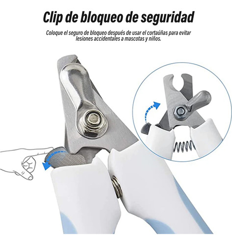 Kit Cuidado Para Mascota Corta Uñas Lima De Acero Inoxidable
