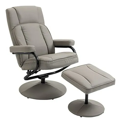 Sillón Reclinable Homcom Con Reposapiés, Gris