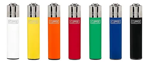 Encendedor Recargable Clipper Clasico Colores Pack X 15u