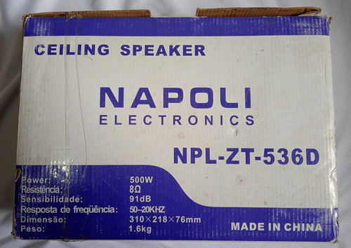 Alto-falante Embutir Napoli Zt-536d Branco