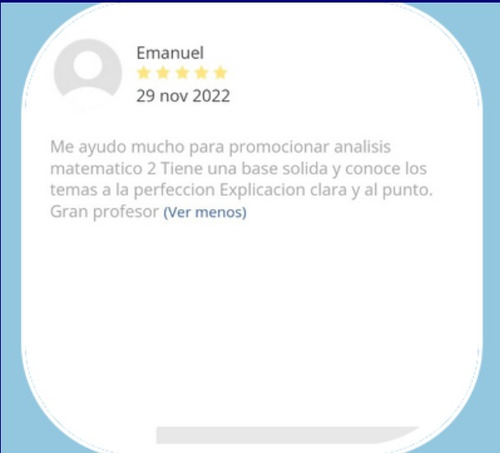 Profesor Particular: Análisis Matemático - Estadística