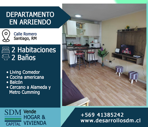 Arriendo Departamento 2hab 2ba Santiago