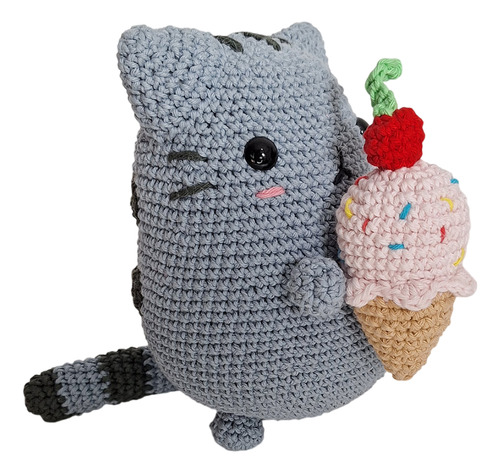 Muñeco Gatito Pusheen Tejido Al Crochet - Regalo - Amigurumi