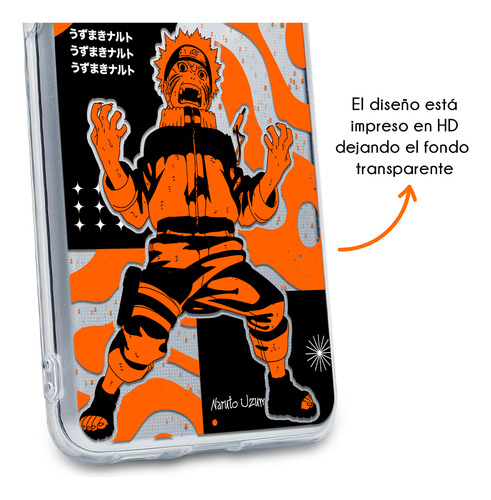 Funda Para Huawei Naruto Chakra Kyubi Anime Ninja Antigolpes