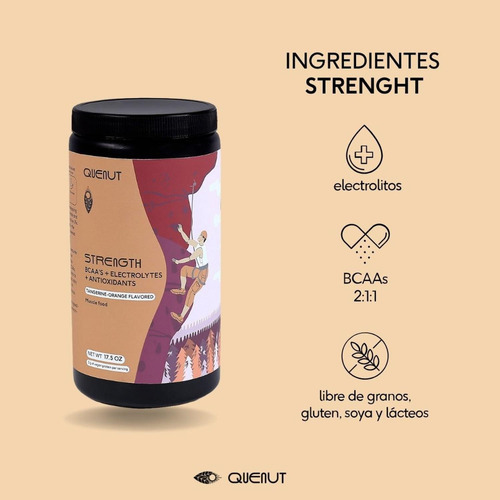 Strength Bcaa Electrolitos Lychee 500 G Quenut