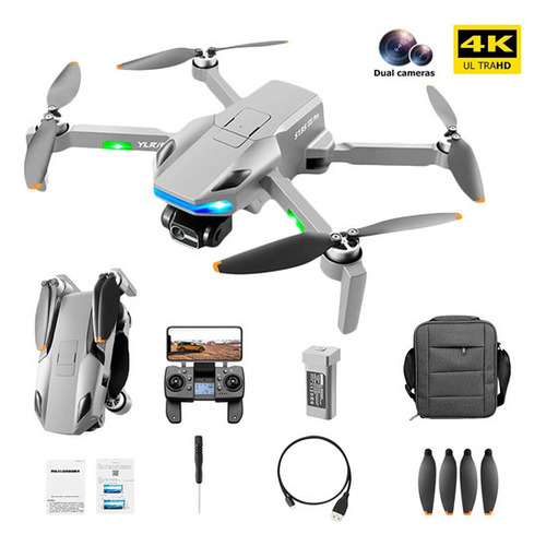 Radar profissional de drone para evitar obstáculos Gimbal 4k Gps S135 Cor cinza