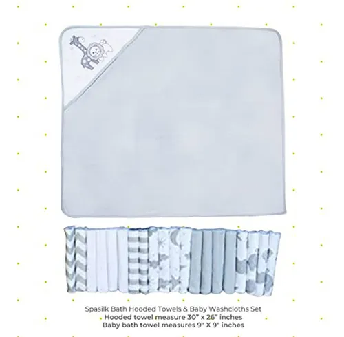Set De Toallas Con Capucha Y Paños De Baño Para Bebé, 23 Pie