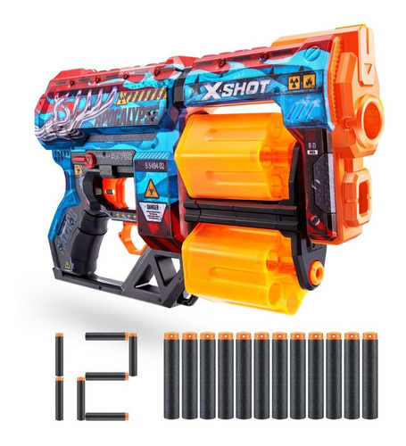 Imagen 3 de 8 de Pistola Lanza Dardos X-shot Skins Dread Diseños Graffiti Ed