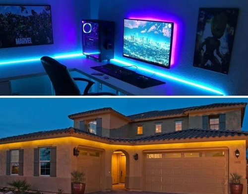 Imagen 3 de 3 de Cinta Tira Rollo Led Rgb 5050 Bluetooth Wifi Multicolor (5m)