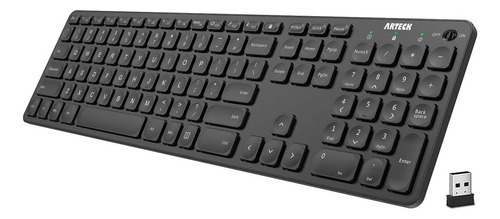 Teclado Inalámbrico Arteck 2.4g Teclado Ultradelgado Tamaño