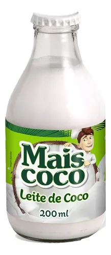 Leche De Coco Mais Coco Vidrio X 200ml Origen Brasil