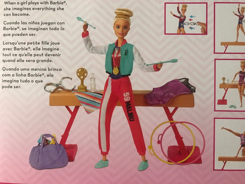Barbie Gimnasta Gimnasia Olimpica You Can Be Anything Mattel (Usado)