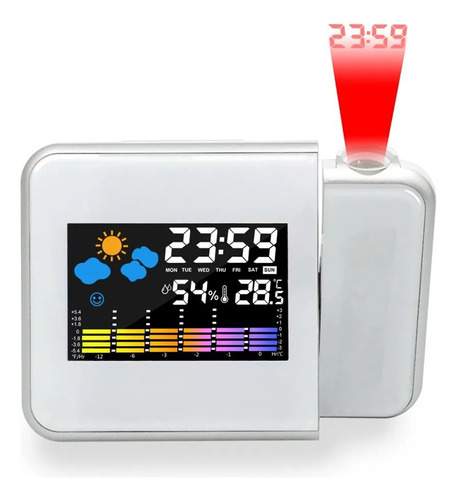 Temperatura Del Despertador Con Proyección Digital Lcd En Co