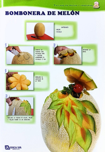 Tallado De Frutas Y Verduras, Flores Hojas Animales Figuras