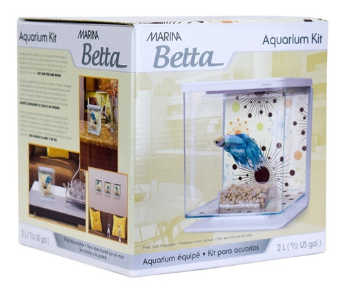 Imagen 4 de 5 de Mini Pecera Pez Beta Chica Acuario Bettera Marina 2 Litros