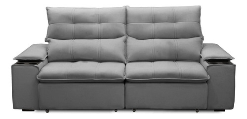 Sofá Retrátil E Reclinável 3 Lugares 210cm Com Jc