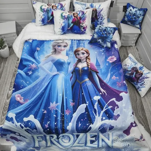 Cobertor Soft E Pele De Carneiro Frozen 260x260cm Casal King