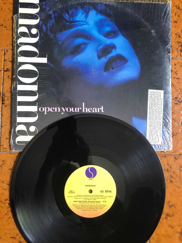 Madonna Lp Open Your Heart Single Remix Vinyl Importado 12 