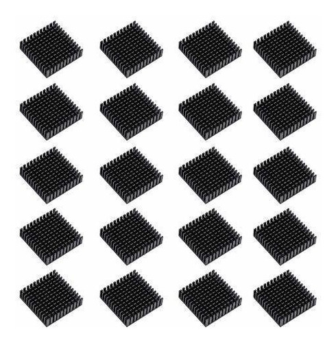 Esumic 20pcs 40mm X 40mm X 11mm Aleta De Enfriamiento Del Di