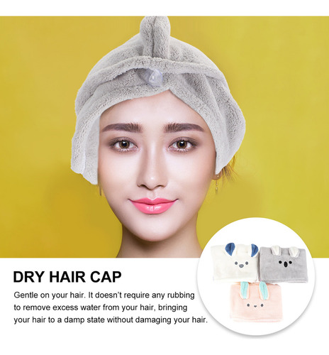 Toalla De Secado Rápido, Toalla Para Secar El Cabello, 3 Uni