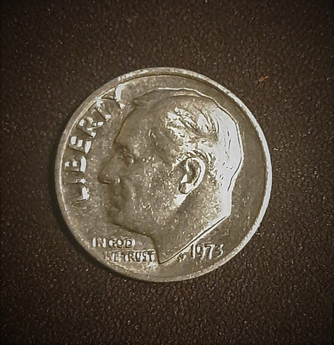 Moneda One Dime Roosevelt 1973 (diez Centavos)