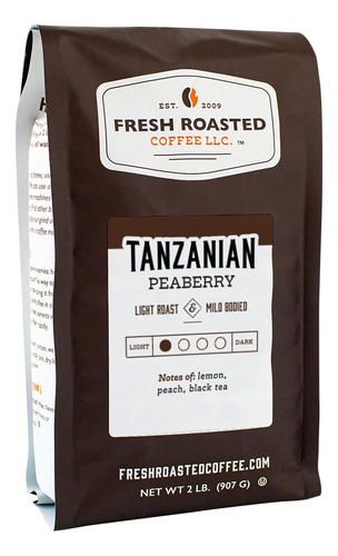 Fresh Roasted Coffee, Peaberry De Tanzania, 2 Libras (32 On.