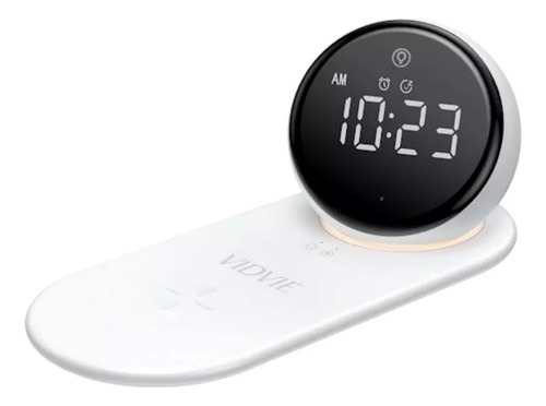 Parlante Bluetooth Lampara Carga Inalámbrica Reloj Digital