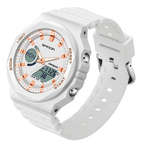 Reloj Sanda 6016, 5atm Deep Waterproof Reloj Led