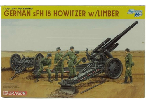 Cañón Alemán Sfh18 Howitzer Limber Dragon 6392 Maqueta 1/35
