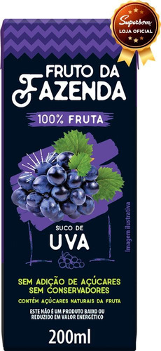 Suco De Uva 100% 200ml Superbom