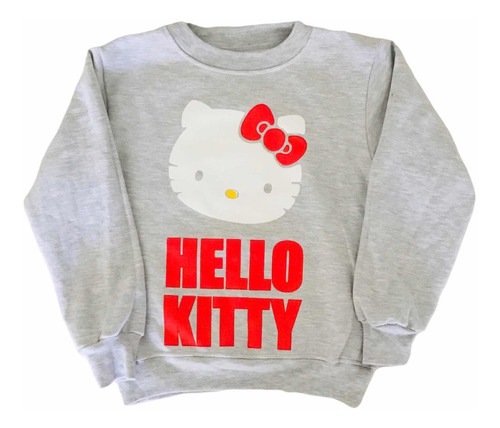 Polerón Hello Kitty Algodón Afranelado Para Niñas