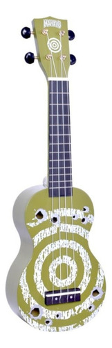 Ukelele Soprano Mahalo Designer Target Con Funda Md1t Color Verde Militar