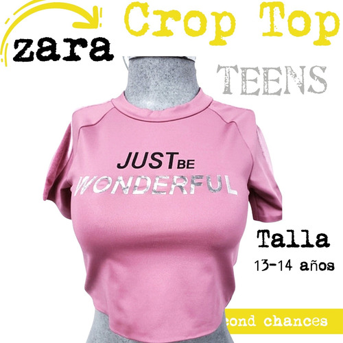 Crop Top Deportivo Zara Juvenil. La Segunda Bazar