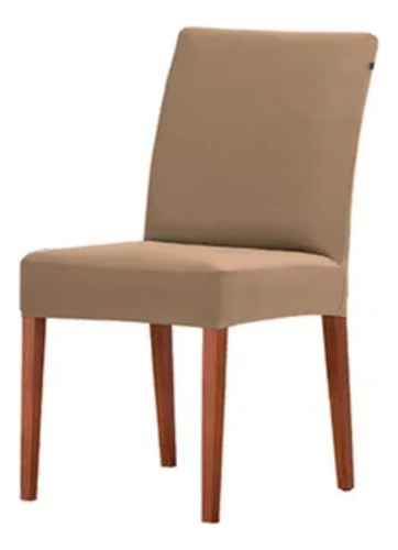 Capa Cadeira Malha Bege Resistente Protetora Decorativa