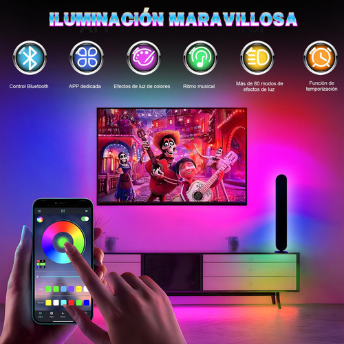 Luces Rgb Inteligentes, Captura Música, Control Bluetooth,