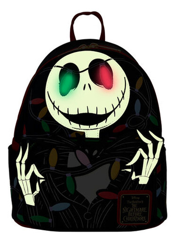 Mochila Smiling Jack Pesadilla Antes De Navidad Disney Loungefly Color Negro Diseño De La Tela Lisa
