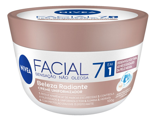 Creme Nivea Hidratante Facial 7 Em 1 Beleza Radiante - 100g